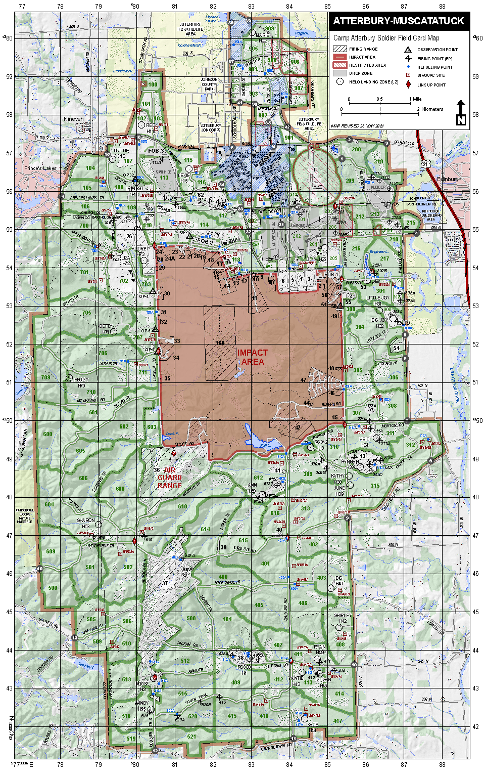Field Map of Camp Atterbury