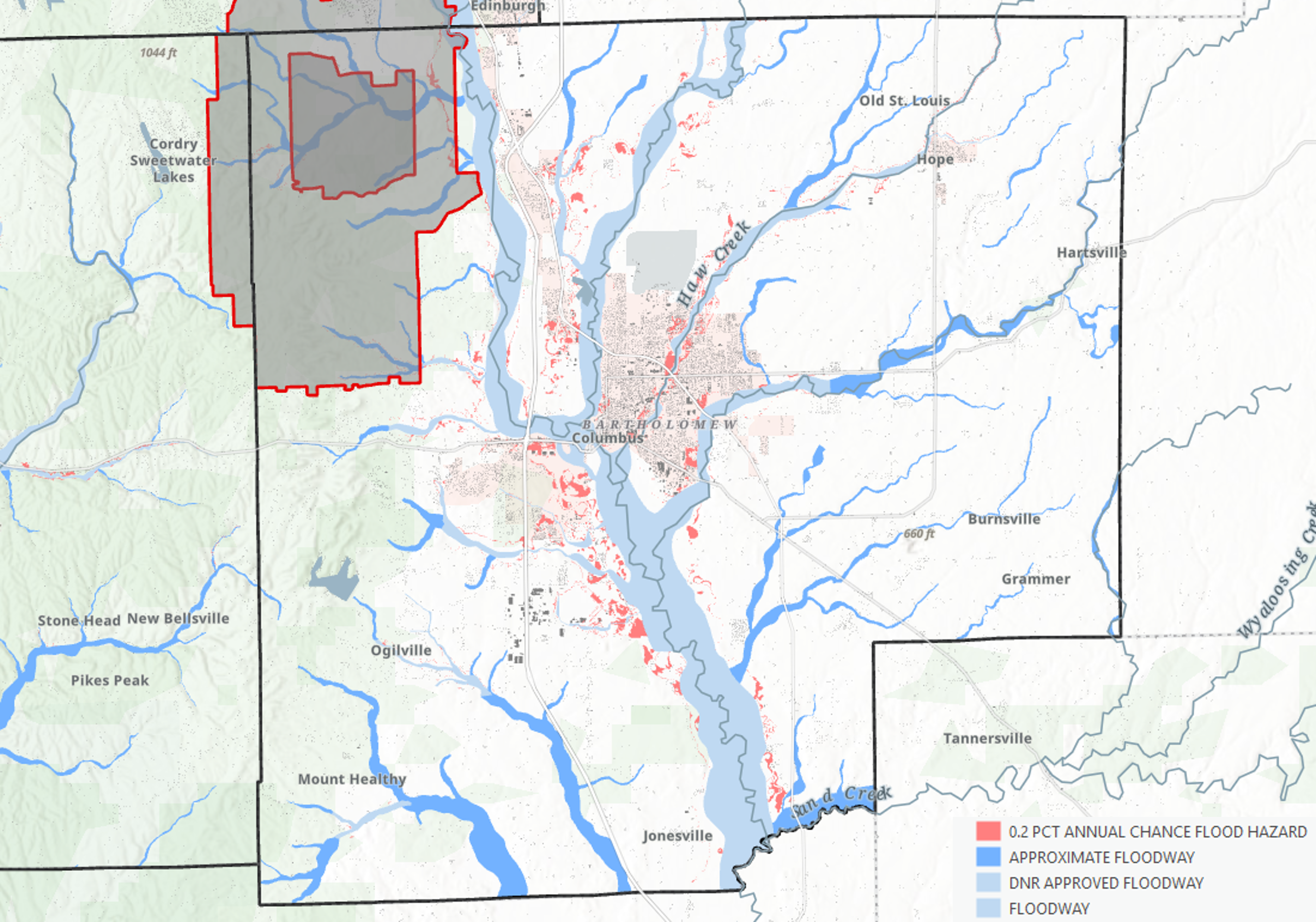 Bartholomew County Floodplain Map